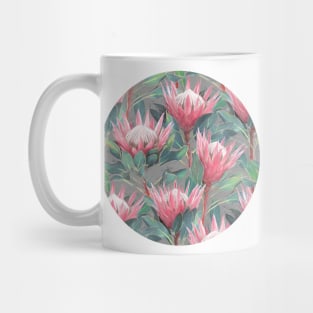 Painted King Proteas on Cream Mug